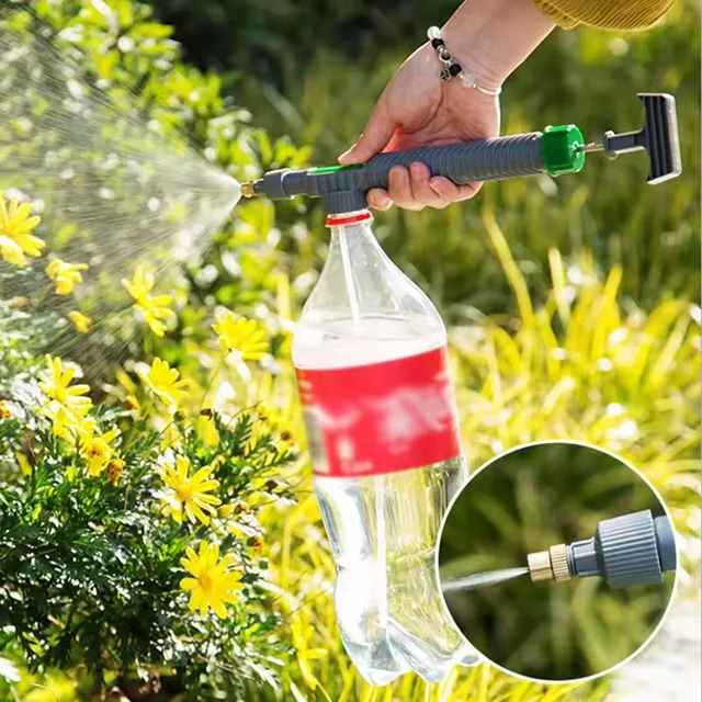 Adjustable High Pressure Air Pump Manual Sprayer for Garden Watering Drink Bottle Spray Head Nozzle Agriculture Tool