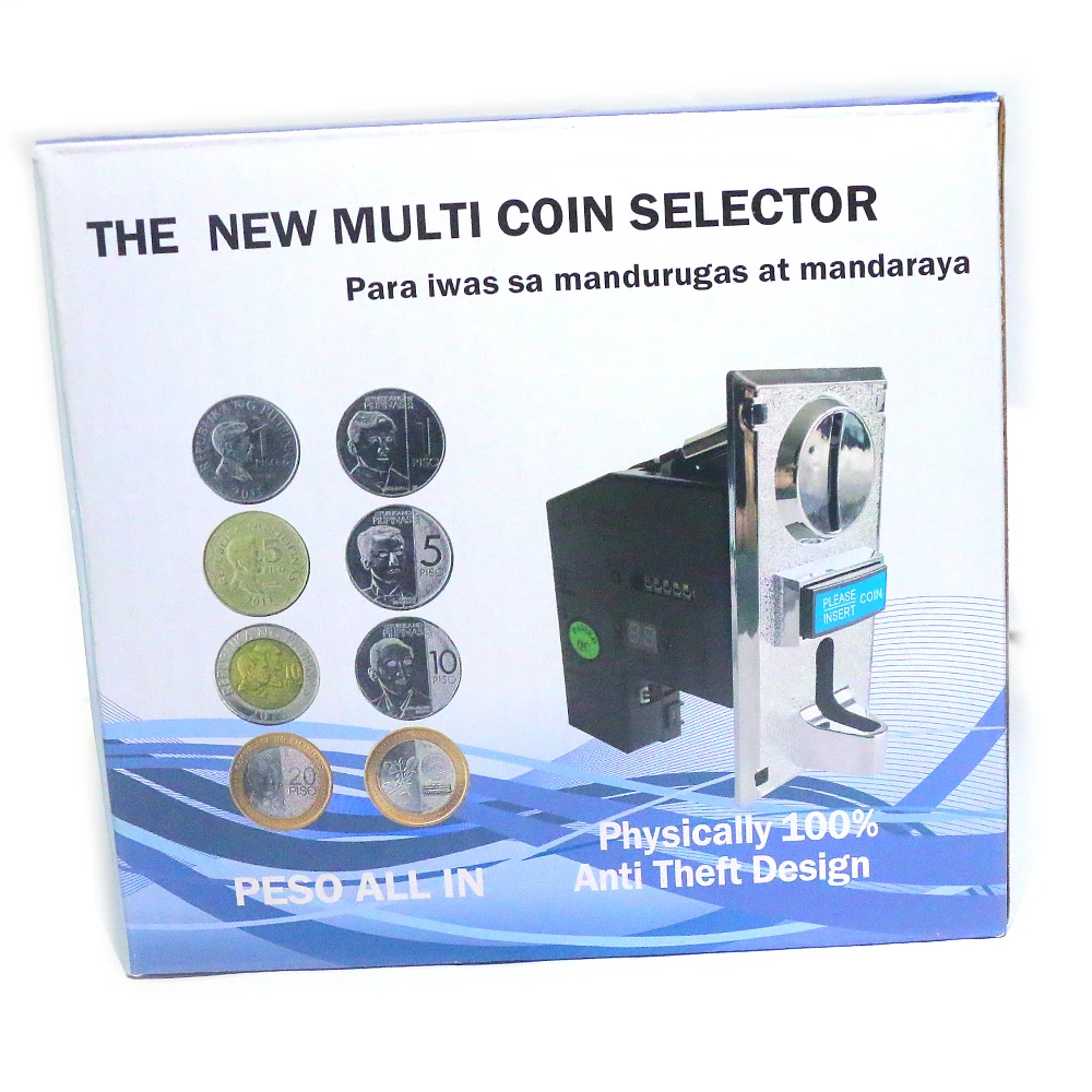 Coin Acceptor, 6-Type Multi Coin Validator 12V Pulse For Claw Machine Boxing Vending Arcade Game Console Accessories