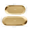Modern Metal Rose Gold Plate Stainless Steel Silver Oval Storage  Jewelry Display Storage Tray Decorative Supplies Tray 4