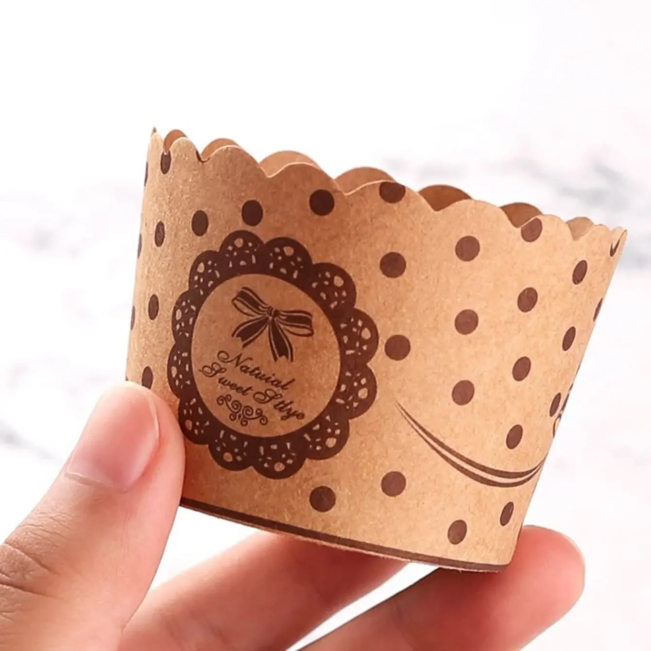 50pcs-Cake Baking Cup Cupcake Moulds Paper Mousse Cupwith Cover Baking Catering Container Cake Cup Muffin Cup