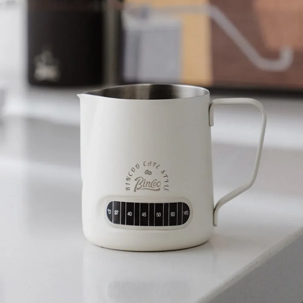 Milk Frothing Jug 400ml Temperature Display Stainless Steel For Latte Art Coffee Barista Accessory