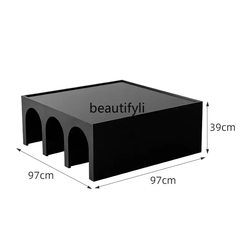 

Nordic Black Small Apartment Multi-Functional Coffee Table Advanced Modern Simple Living Room Home furniture living room