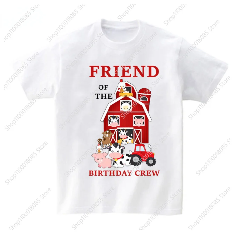 Family Farm T-shirt Birthday Shirt Boys and Girls T-shirt Paired with Customized Mom, Dad, Grandpa, Grandma T-shirt 3