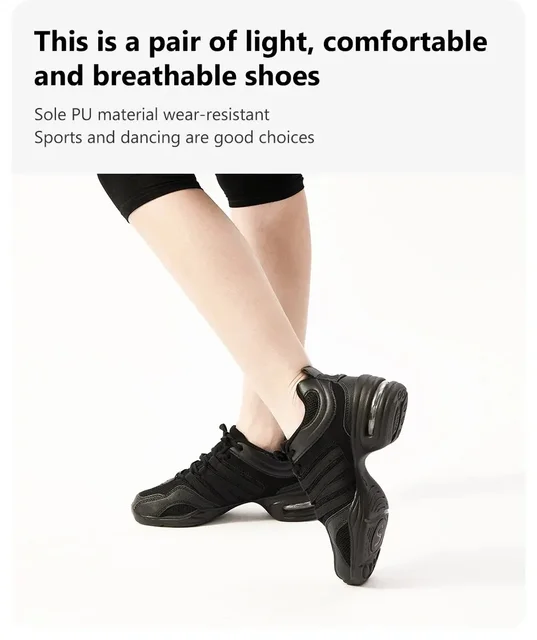 Zapatos de baile de tela de malla transpirable para mujer, zapatos