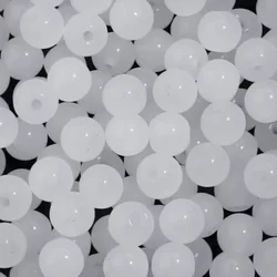 Vibrant Red and White Jelly Color Acrylic Beads for DIY and Festive Decorations (WHITE)