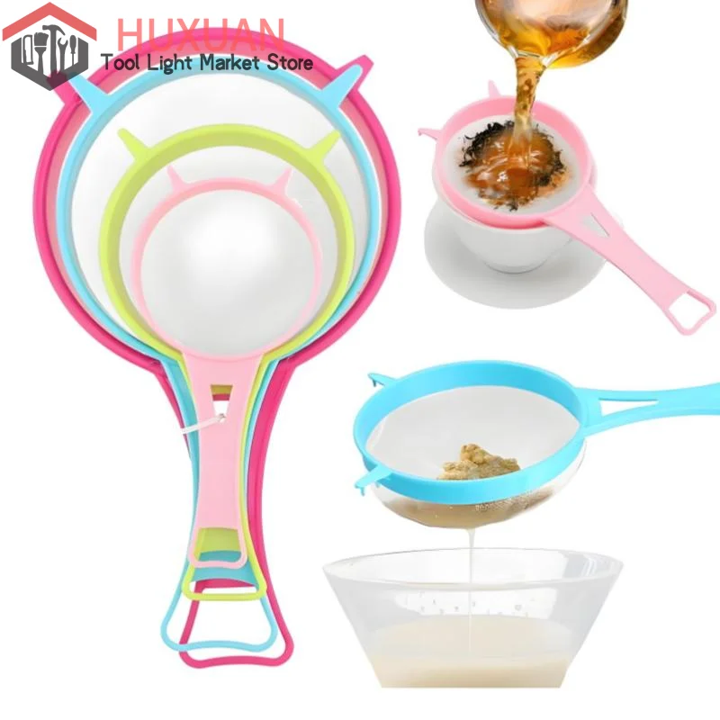 Set di 4 filtri a rete multiuso con manico: perfetti per tè, succhi, farina, latte di soia, ecc. - Gadget da cucina, facili da filtrare - Image 2