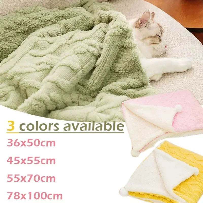 PetDogBlanketsMatWarmSoftPlushThinPetSleepingBlanketforDogs