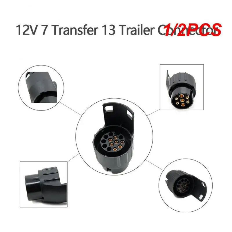 

1/2PCS To 13 Pin Adapter 12V Connector Converter Plug Trailer Cable Electrical Towbar Towing Waterproof Plug Car Accessories