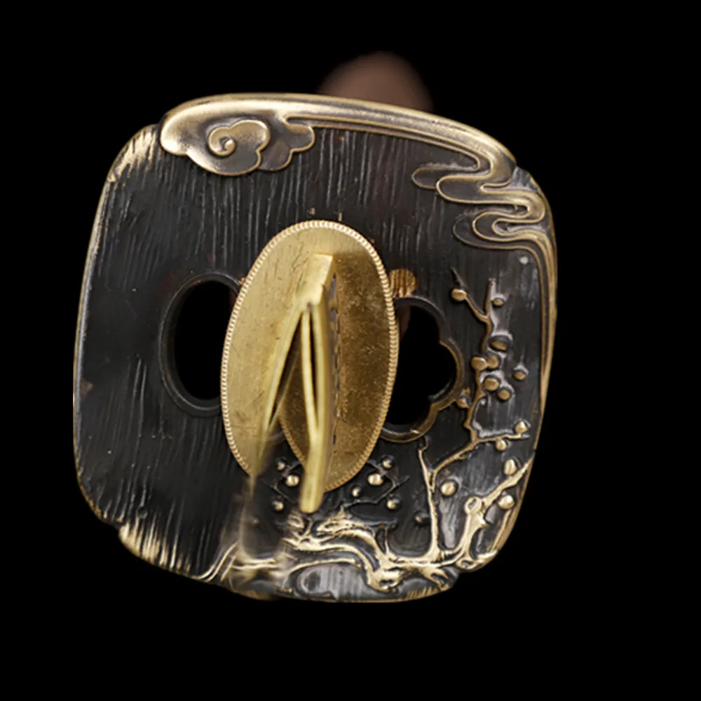 Japanese Sword Parts Boyu Japanisches Samurai Schwert Zubehör - Tsuba, Fuchi, Kashira & Aus Legierung (HJ81-HJ95) Menuki Set