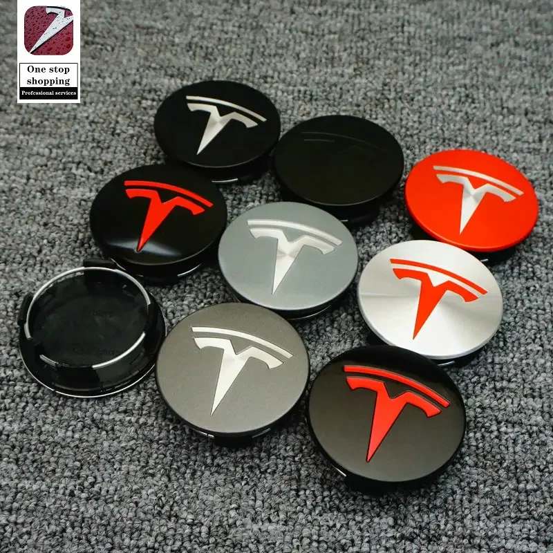 Wheel Center Caps 4pcs 56mm Applicable to Tesla original wheel hub cover Model3 Model Y Model S X