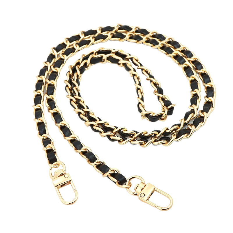 Mode PU Leder + Metall Kette Schulter Tasche Strap Für Frauen Umhängetasche Frau Lederband Für Handtasche Handy Zubehör