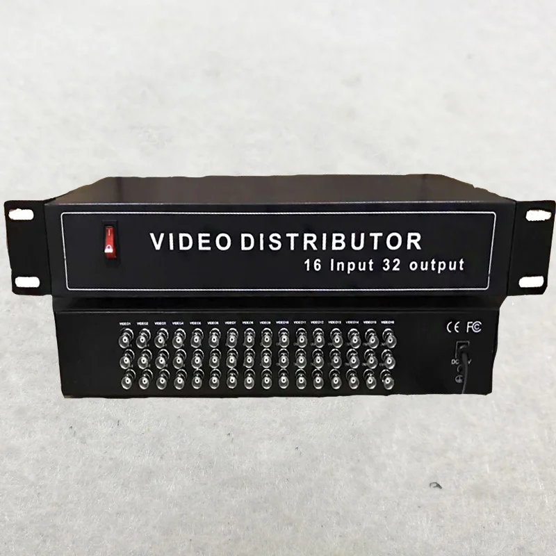 16 In 32 Out Composite BNC Video Distributor Amplifier 16CH To 32CH Splitter For CCTV Security Camera DVR System