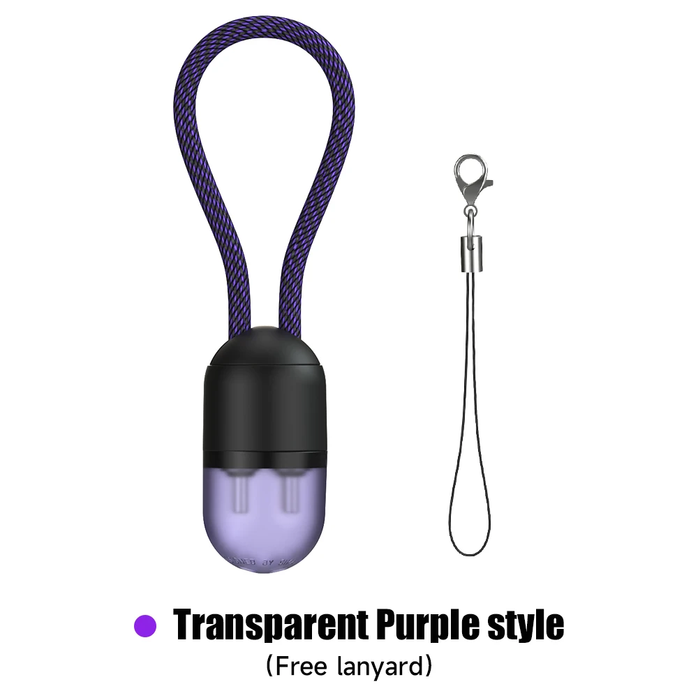 High-Speed 240W PD Fast Charging Type-C to Type-C Keychain Lanyard Cable - 20cm USB-C Data Transfer Cord