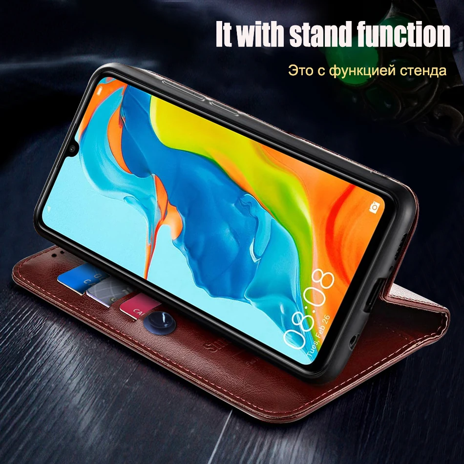 Case for Huawei P30 Lite flip leather wallet phone case card