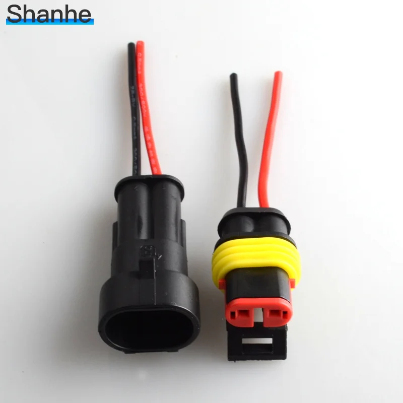 2 Pin Way Sealed Waterproof Electrical Wire Connector Plug Set auto  connectors with cable - AliExpress
