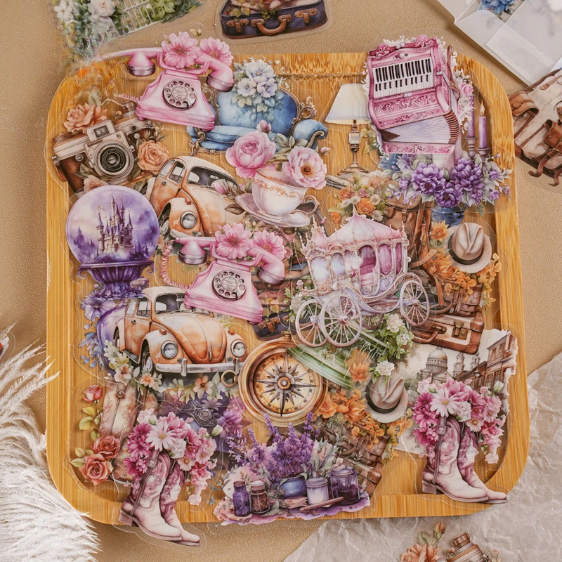 30 teile/paket Magier der Zeit transparente Haustier Aufkleber Tasche Fee Gericht Thema Journal ing Scrap booking Collage Aufkleber