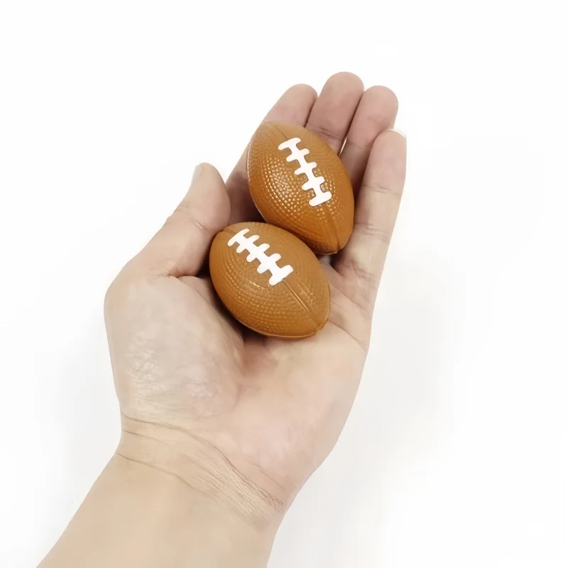 6pcs Mini PU Rugby Party Toy mini foam squeeze sports ball to Relieve Stress Anxiety School Classroom Reward Party Gift view 2