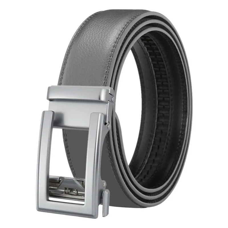 Luxury Men's Leather Belt - High Quality Designer Craftsmanship in White, Blue, Red, Brown