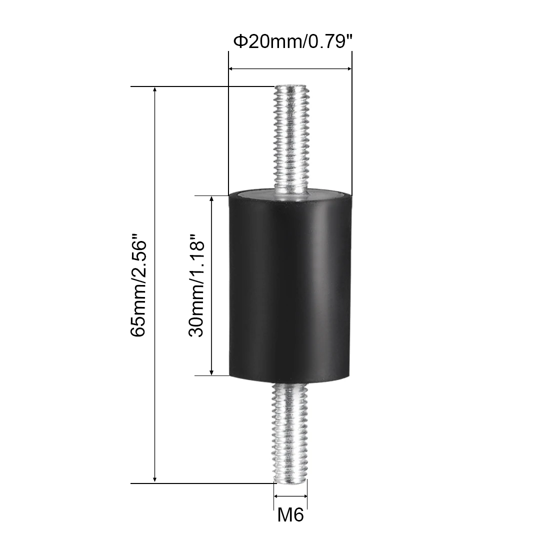 Rubber Shock Absorber 4pcs M3/M4/M5/M6 Rubber Vibration Mounts Anti Vibration Isolator Shock Damper For Air Compressors Water Pump Welding Machine