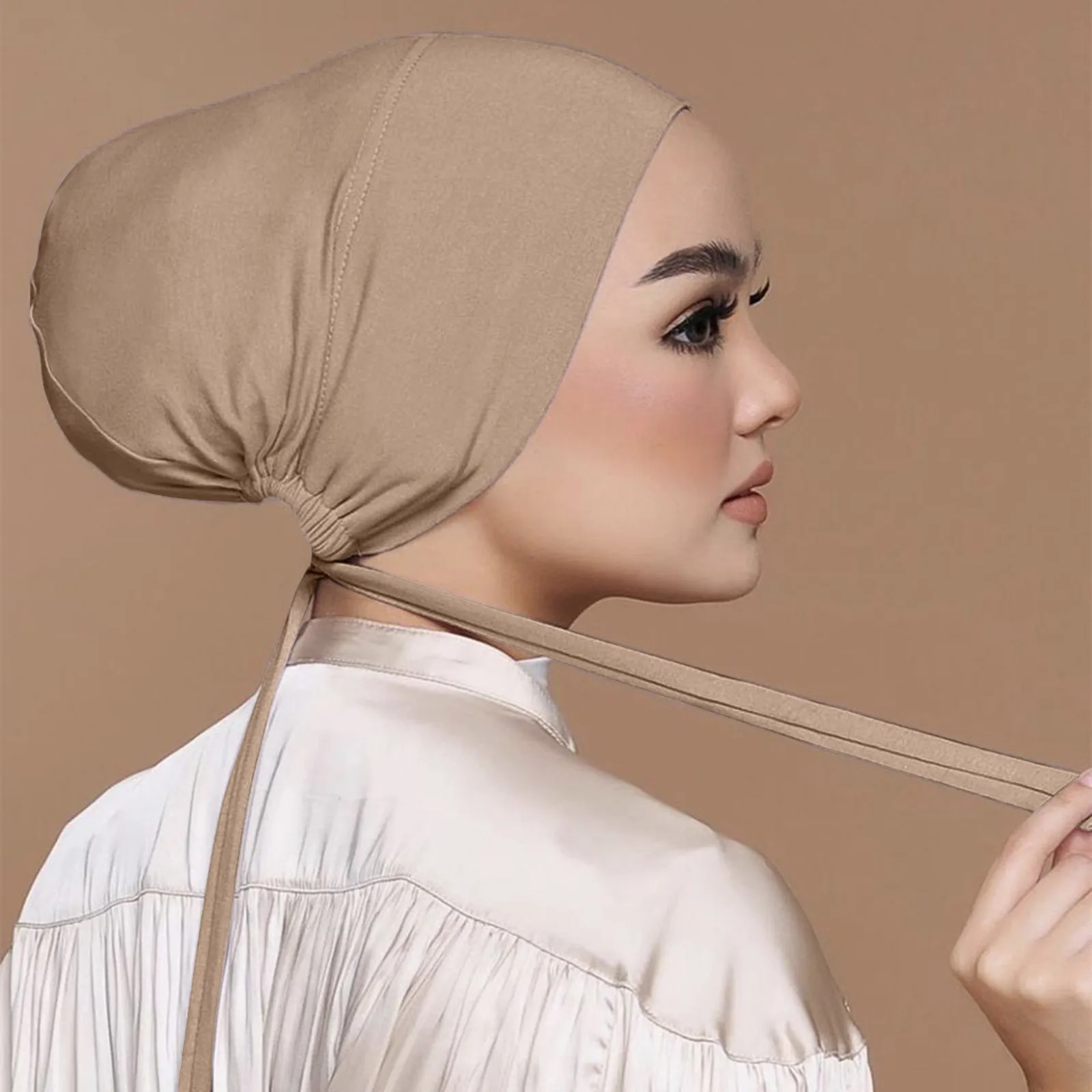 Muslim Inner Cap Hijab For Women Solid Underscarf Hijab Undercap Scarf