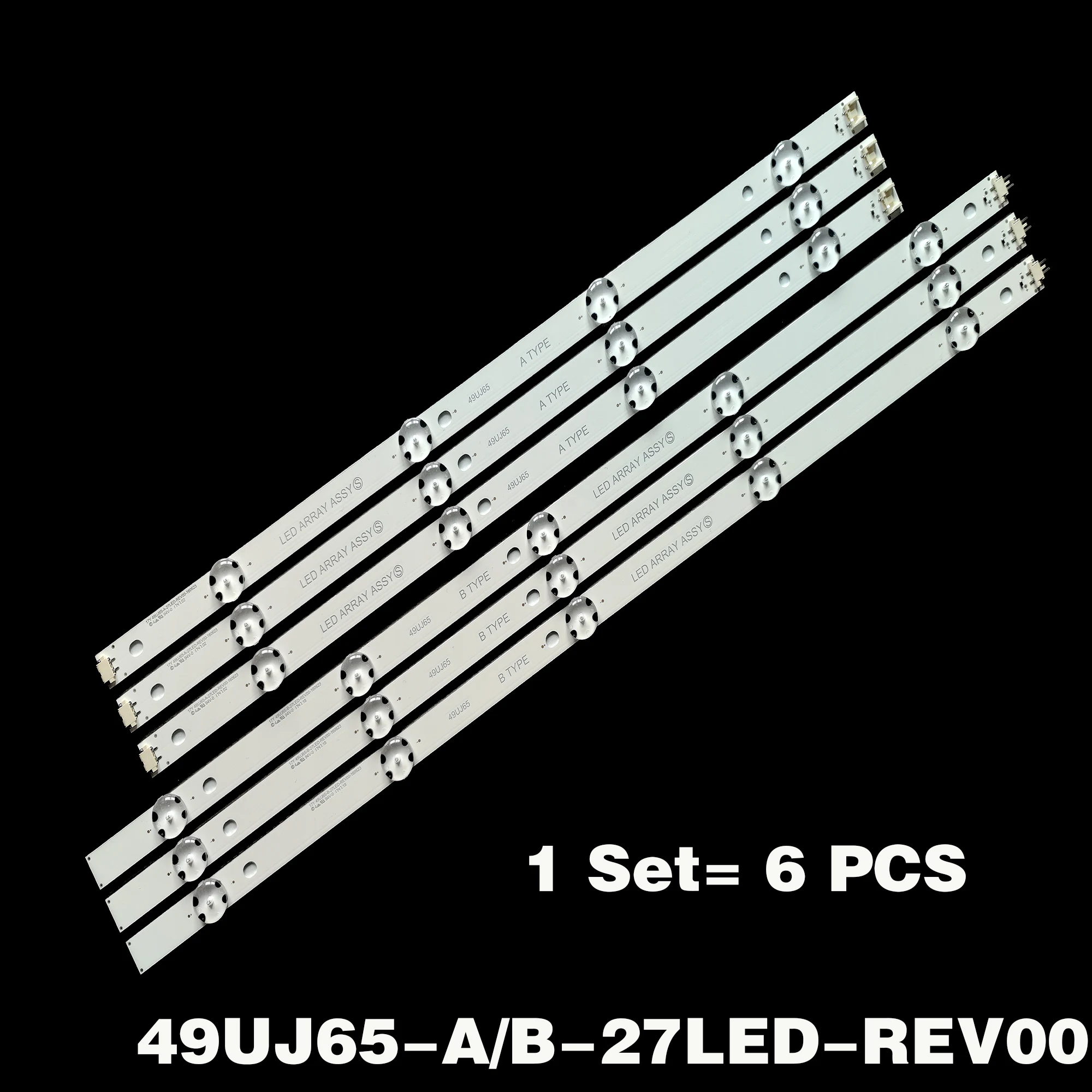 Tira de Retroiluminação Led para lg 49uj65 _ a B_27led 49uj630 49lj614v 49uj634v 49uj701v 49uj670 49uj651v 49uj670 17y 49lj61 49lh61 Pcs