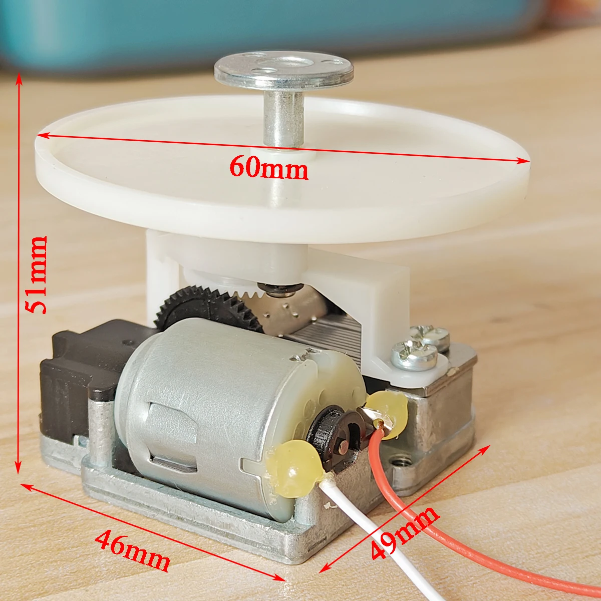 Electronic Music Box Mechanism With Rotating Shaft And Plate In Contrary Direction 1.5V