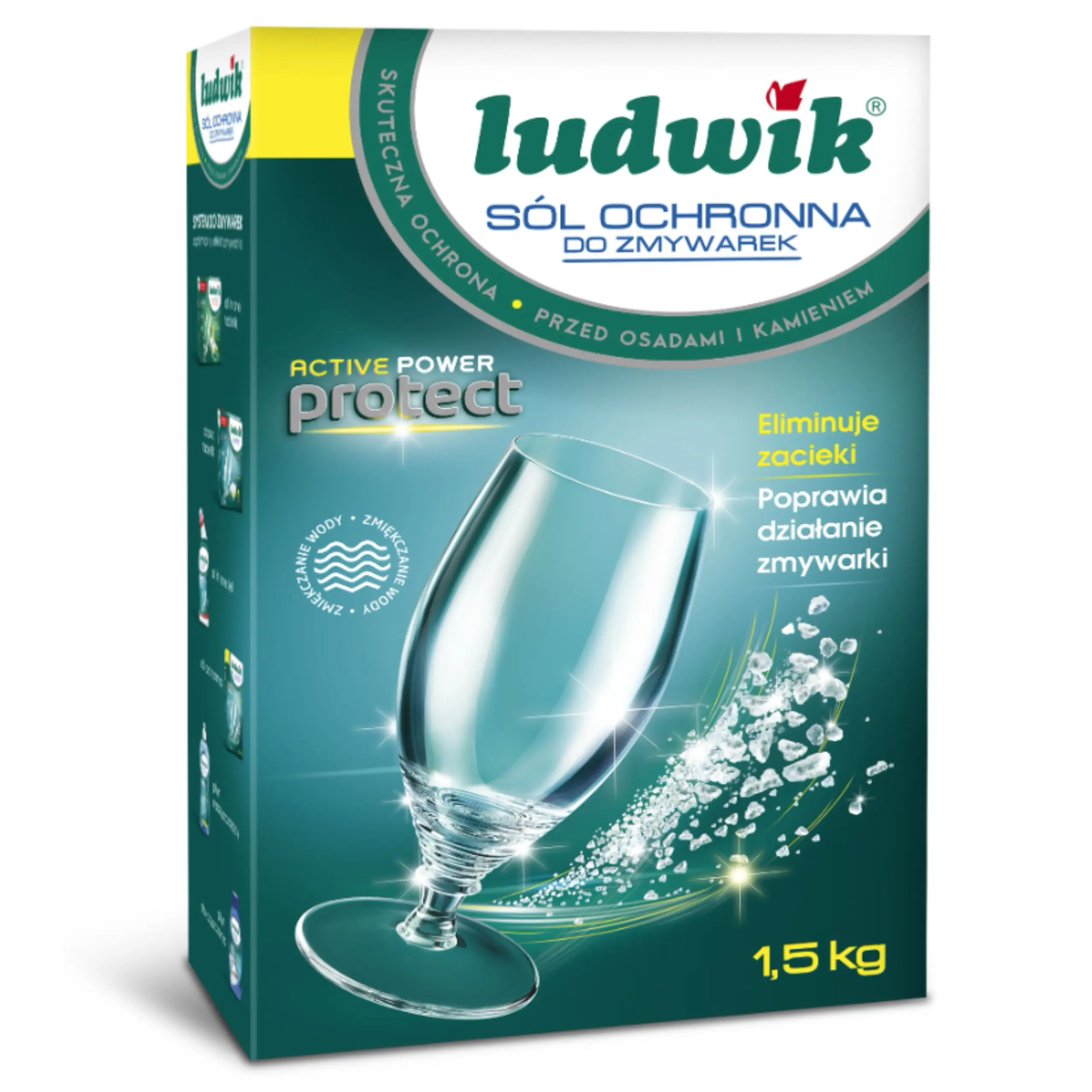 LUDWIK Sól do Zmywarki Zmiękczająca Wodę 1,5kg usuwa biały osad z wody  z Polski za $3.06 / ~12zł
