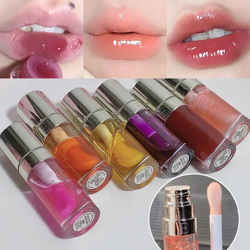 Lip Makeup Lip Glaze Lip Tint Lip Stain Lip Gloss Lip Oil 6Colors Moisturizing Liquid Lipstick Jelly Lasting Cherry Red Pink Lip Gloss Sexy Non Sticky Cup Lip Tint Korean Lips Oil Makeup