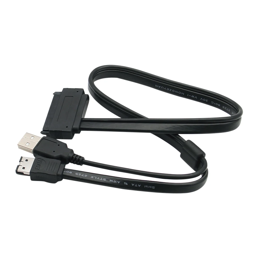 SATA 22Pin to Power ESATA Cable Splitter USB Power Wire Converter 2.5inch Driver Laptop Converter 50cm