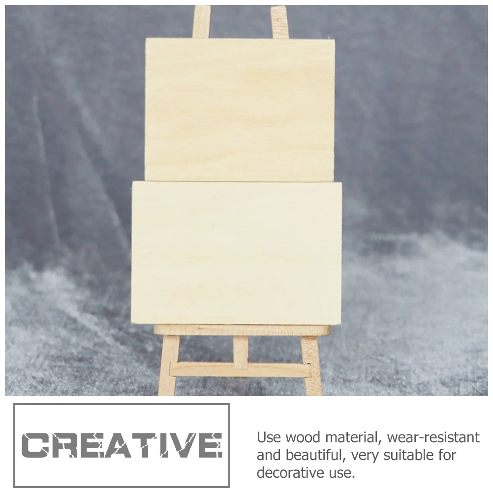 Miniature Easel Kit Mini House Decor Mini Wooden Painting Board Holder Small Easel Model Art Supplies Creative Decoration