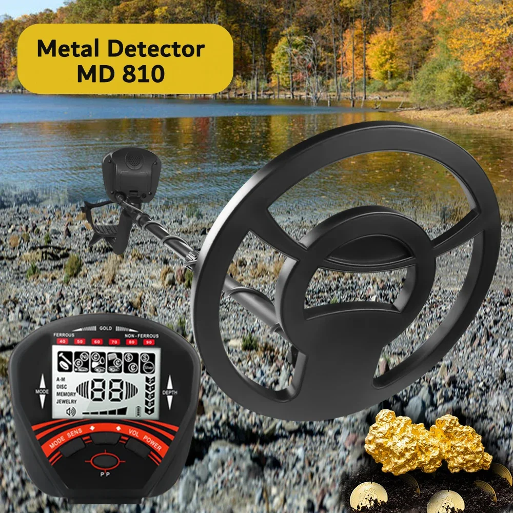 MD810 Underground Metal Detector Gold Digger Treasure Hunter Professional Detecting Equipment 10" Waterproof IP68 Search Coil