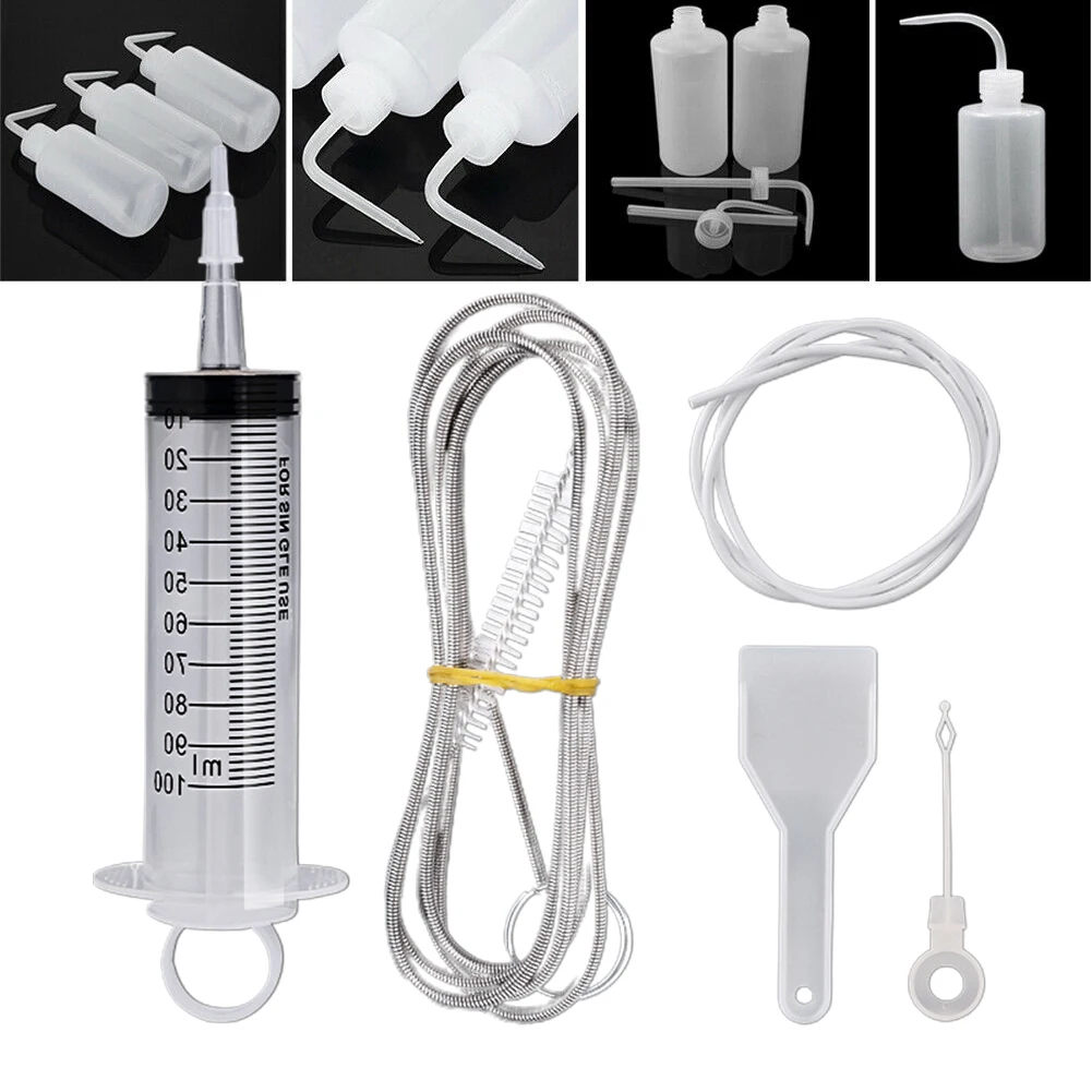 5Pc Frigorifero Scarico Unblocker Frigorifero Foro Di Scarico Zoccolo Rimozione Draga Strumenti Di Pulizia Spazzola Per Fori Flessibili Detergente Per