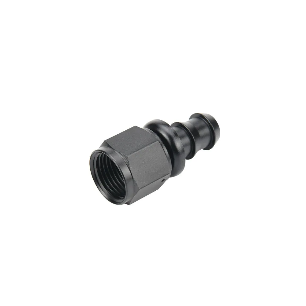 Push Lock Barb Type Hose End Fittings 4AN 6AN 8AN 10AN 12AN Straight 45 90 180 Degree For Rubber Line Oil Fuel Kits Hose Adaptor auto fasteners auto accessories hose fitting adapter