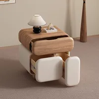 Armoire de chevet – Armoire de rangement de chevet en bois massif simple et moderne – Petite armoire de chevet pour la chambre à coucher 1