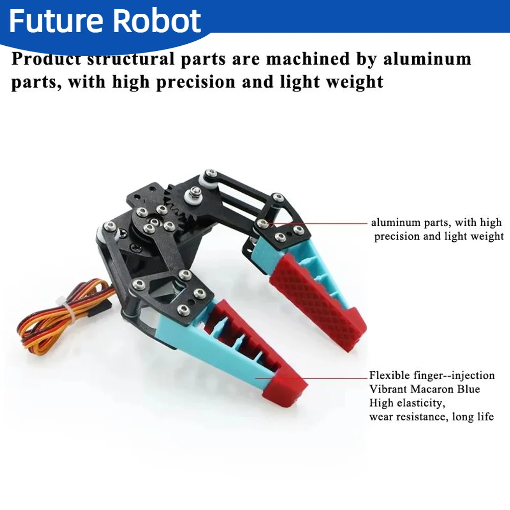 Single Finger for Robot Flexible Mechanical Claw Bionic Flexible Finger Fruit Sorting Gripper Pneumatic Electric Control Clamp