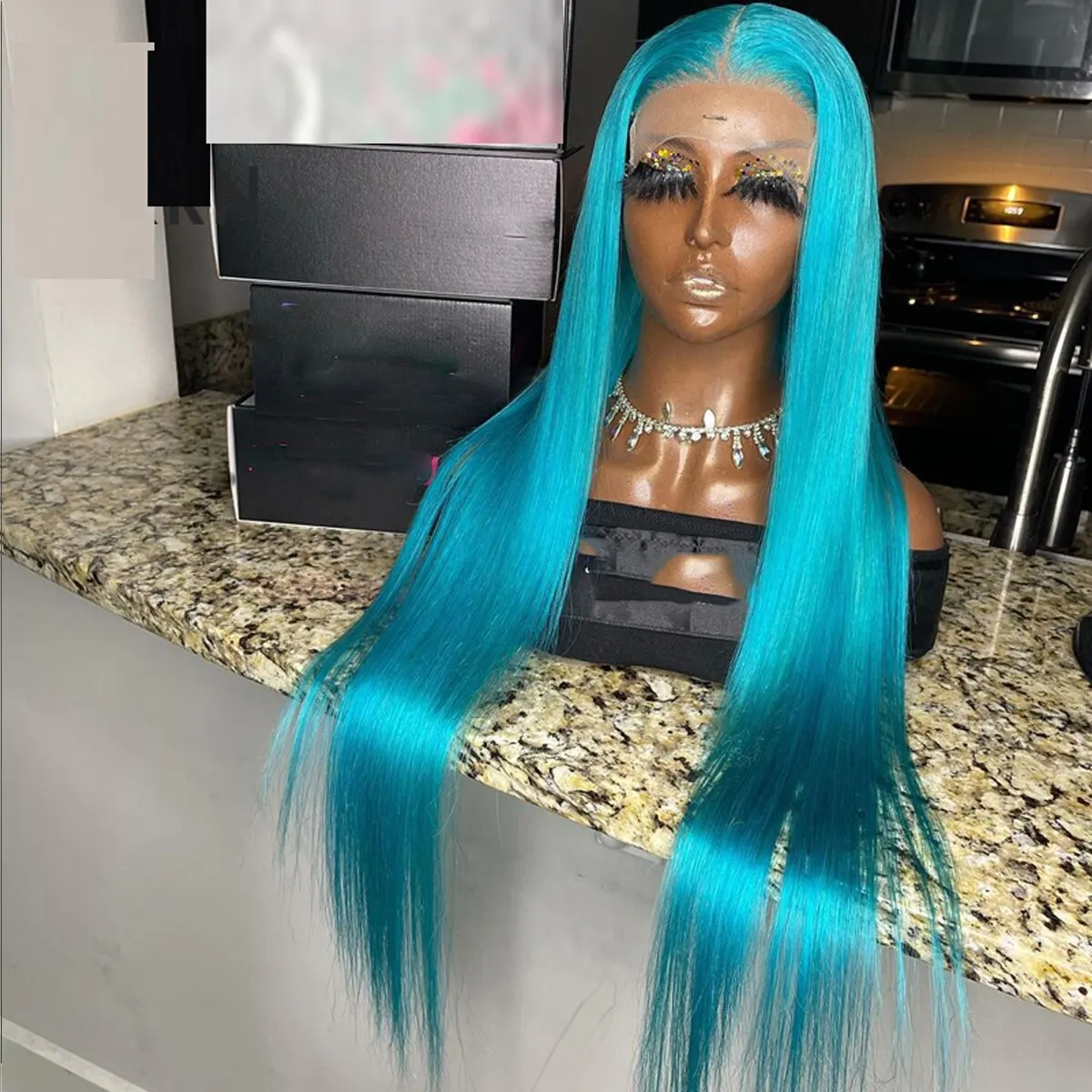 13x4 Deep Lace Front Wig Synthetic Soft Glueless Natural 26" Long Silky Straight Baby Hair 180%Density Preplucked lace front wig lace wigs womens synthetic wigs synthetic wigs
