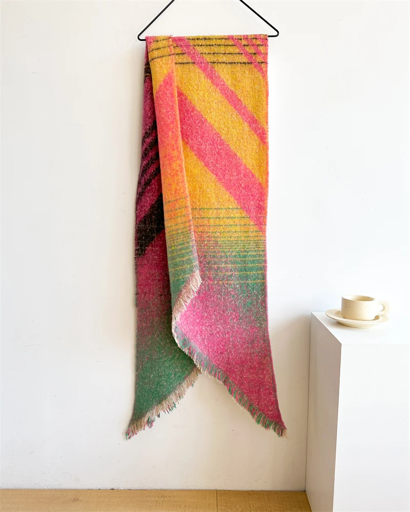 Pashmina épais poncho hijab femmes écharpe 2023 rayé imprimé cachemire chaud blalnket femme voyage long châle hiver enveloppements_voghion.com