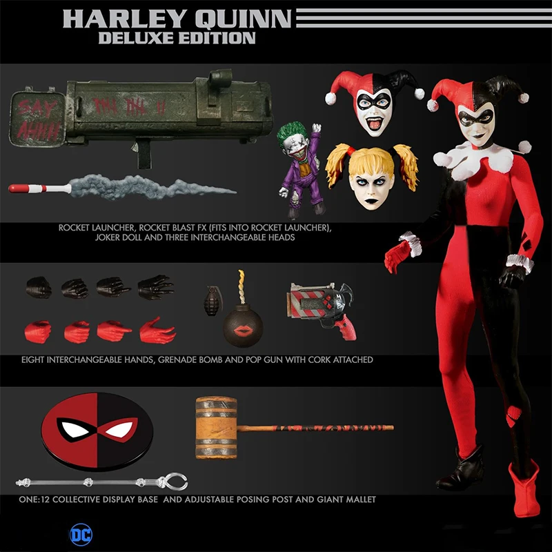 

[In Stock] Original 12 Batman Arkham Harley Quinn Deluxe Edition 6-Inch Clowns Anime Action Collection Figures Model Toys