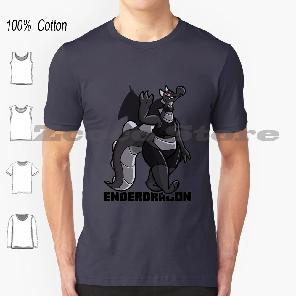 Футболка с волнистым драконом Ender, 100% хлопок, для мужчин и женщин, индивидуальный узор, Enderdragon Ender Dragon Furryart Cuteart