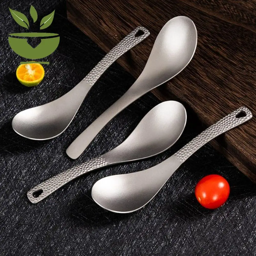 Portable Pure Titanium Spoon 5in1 Multifunctional Camping Ultralight Titanium Cookware Cutler Fork Spoon Outdoor Bottle Opener