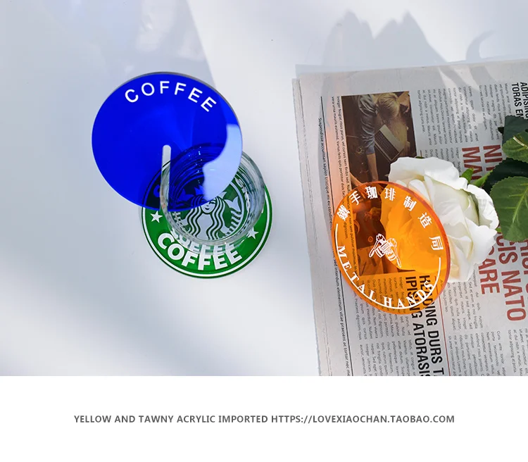 Cup Mat Placemat Acrylic Coaster Simple Stable Heat-resisting Mug Pad Coaster Photography Prop Gadget Customized Printing 13 S99f3e104064348118e68b214b8c44f11y