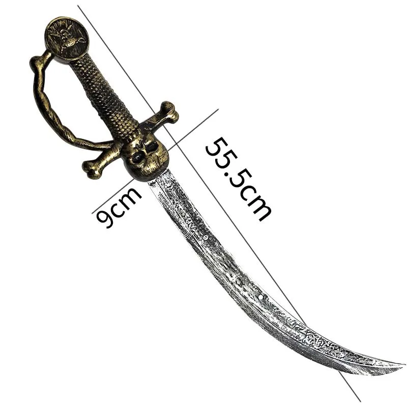Plastic Skull Pirate Knife Props Ghost Festival Knife Bar Prom Decorations Sword Toys Party Cosplay Props Kids Gift