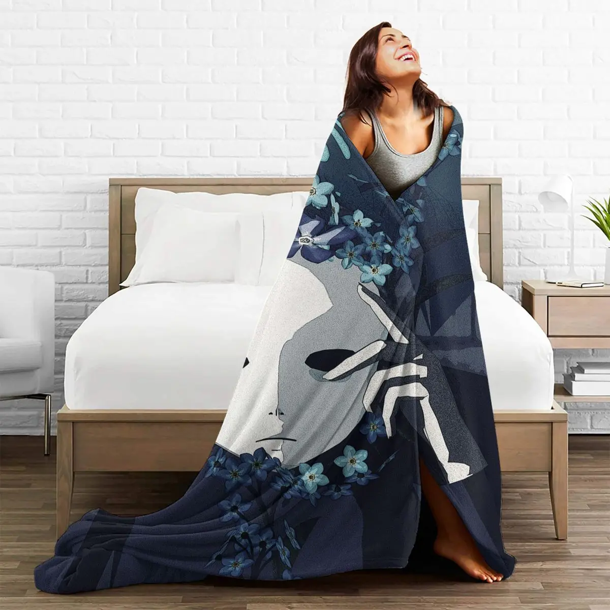 Sally Face Game Knitted Blanket Flannel Soft Throw Blankets for Car Sofa Couch Bedroom Quilt