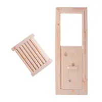 ชุดแผงระบายอากาศซาวน่าไม้ซีดาร์ 1 ชุด ทนความชื้น ติดตั้งง่าย อุปกรณ์ระบายอากาศสำหรับห้องซาวน่า 2