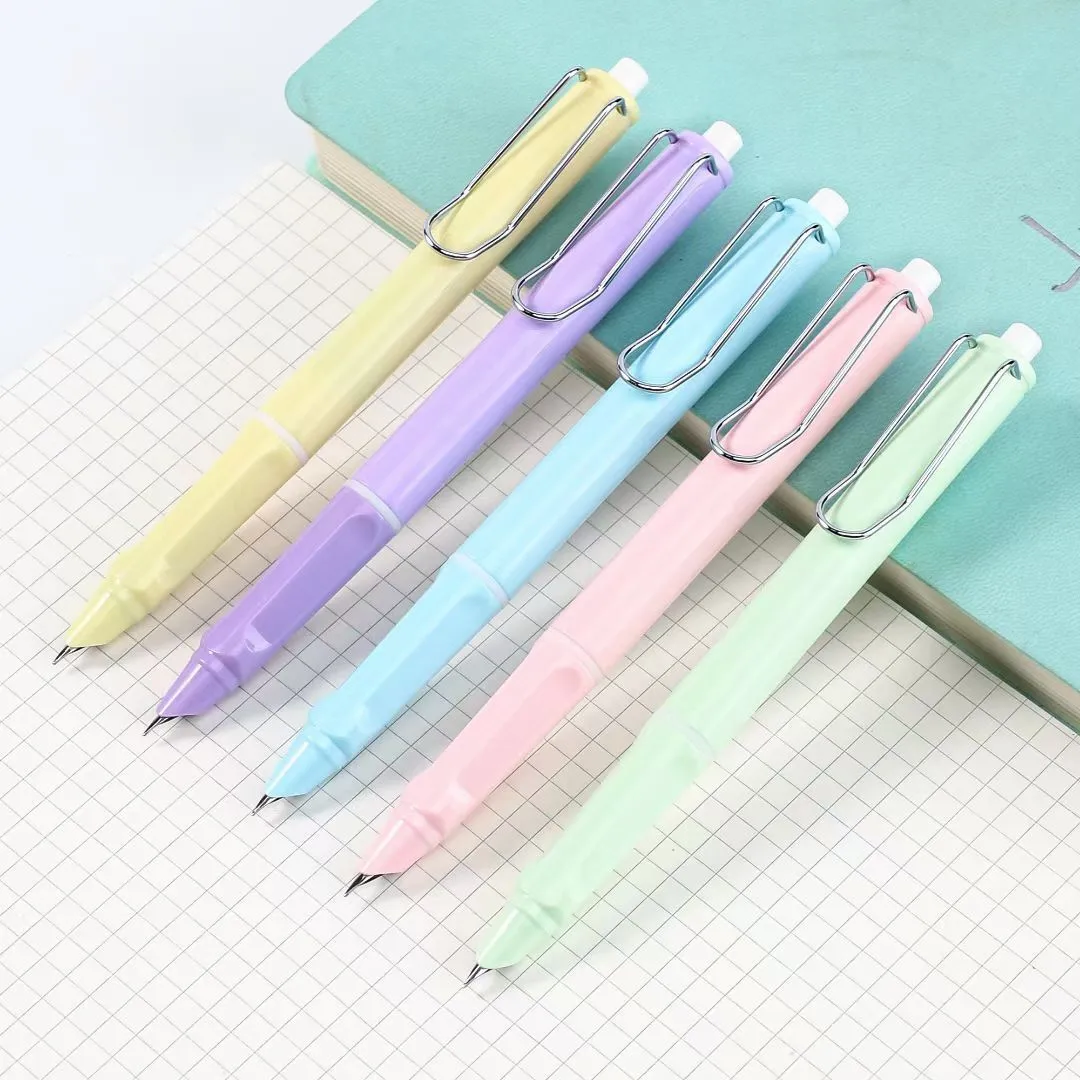 

New Minimalist Fashion Press Fountain Pen 0.38MM Nib Posture Correction Writing Ink Pens School Supplies Office Gifts Pens