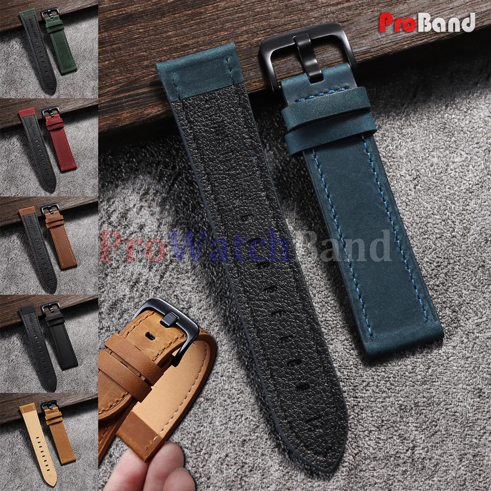 Premium Calfskin Leather Watch Straps - Multiple Colors and Sizes Available