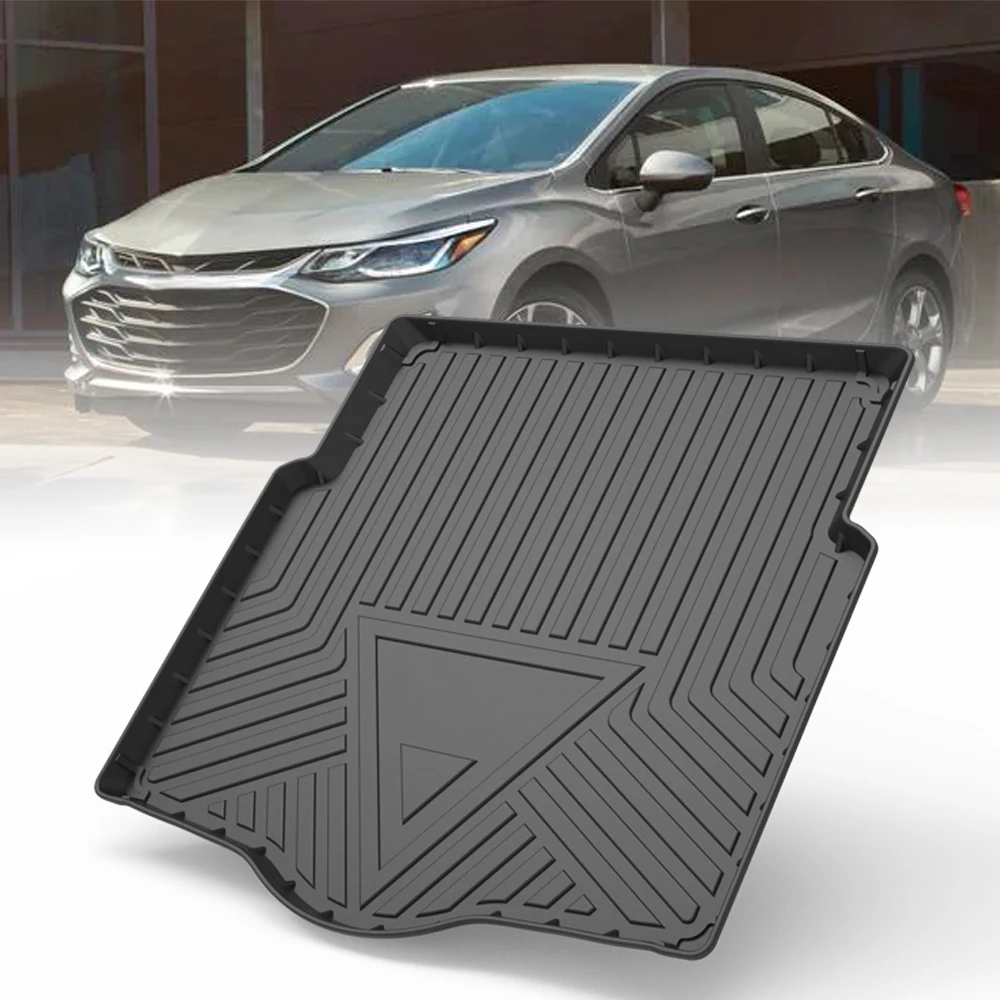 

TPE Car Trunk Mats For Chevrolet Cruze Sedan 2016-2019 Rubber Cargo Liner Laser Measured Waterproof Protective Pads