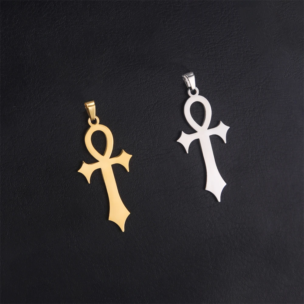 Wholesale Stainless Steel Tree-Shaped Cross Charms for Jewelry Making - Elegant Pendant Accessories