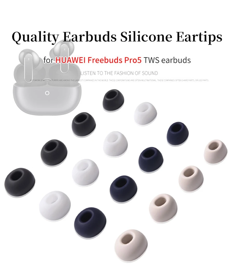 6Pcs Silicone Ear Tips for Freebuds Pro5 True Wireless Earbuds Eartips FREEBUDS Pro 5 TWS Tips headphones Earplugs