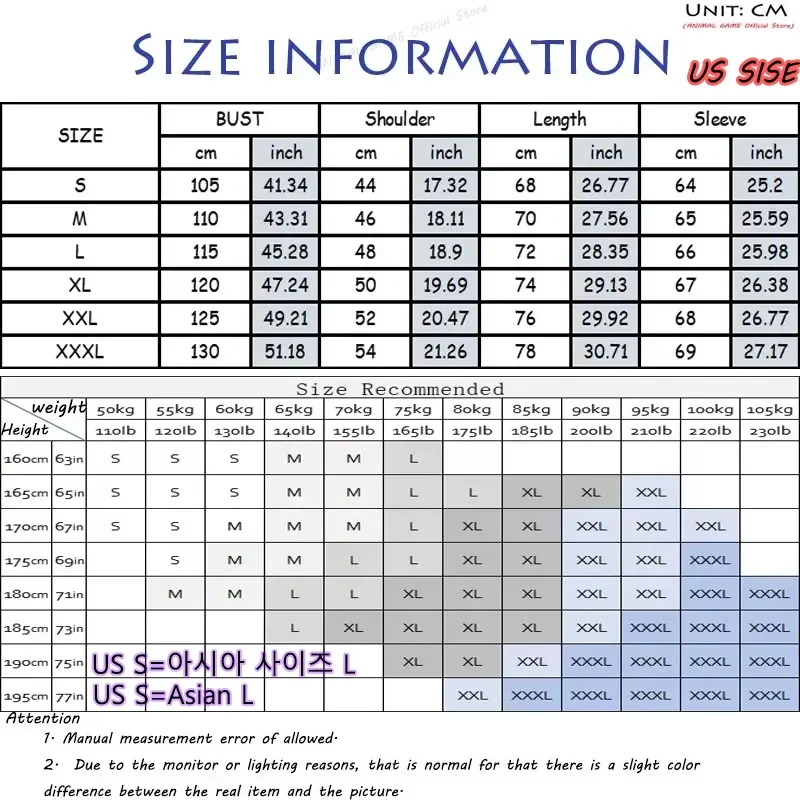 Animal Game Outdoor Men's Casual Sweatshirt Zipper Pullover Oversize Crew Neck Sweatshirts Zip Jacket Coats Plaid Streetwear